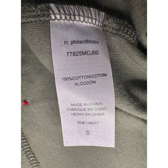 n:p x n:PHILANTROPHY Sz S Francis Tee Dress Long Sleeve Olive Green mini bodycon - Picture 7 of 9